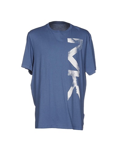 MICHAEL KORS MENS T-shirt Slate blue 100% Cotton