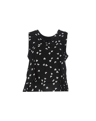 EMPORIO ARMANI Crop top Black 59% Viscose, 41% Silk