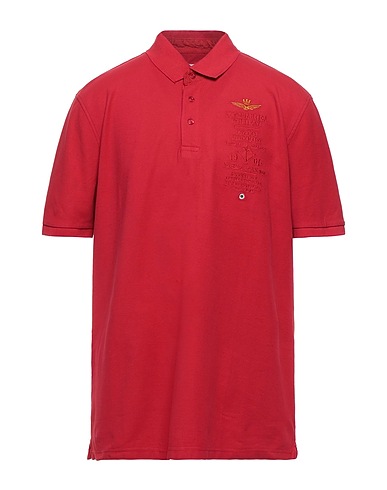 AERONAUTICA MILITARE Polo shirt FRECCE TRICOLORI Red 100% Cotton