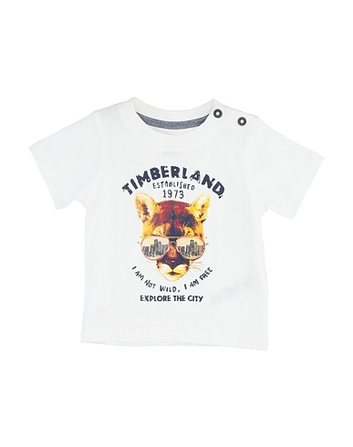 TIMBERLAND T-shirt White 100% Cotton, Elastane
