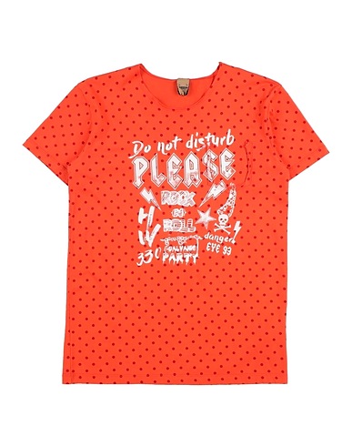 PLEASE T-shirt Orange 100% Cotton