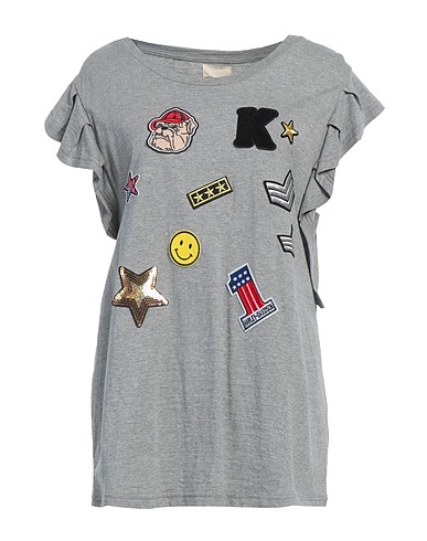 KENGSTAR T-shirt Grigio 100% Cotone