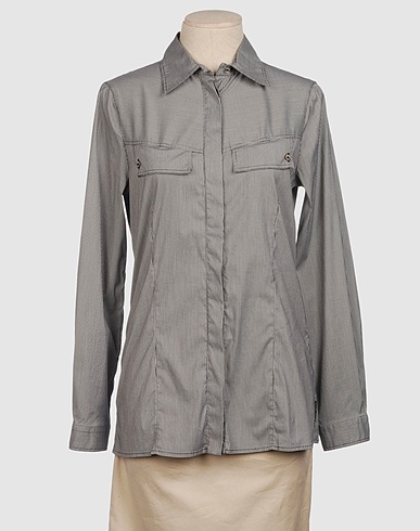 ARMANI JEANS SHIRTS Black 70% Cotton, 27% Nylon, 3% Elastane