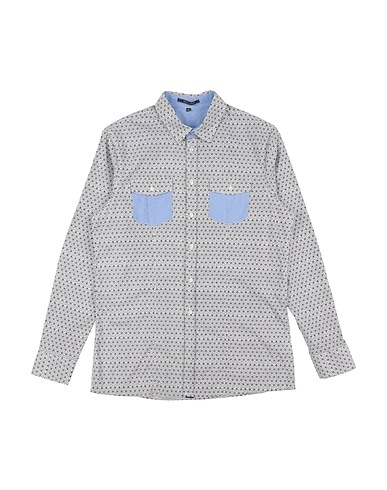 SILVIAN HEACH Camicia fantasia Blu notte 98% Cotone, 2% Elastan