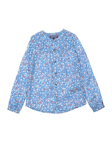 TOMMY HILFIGER Patterned shirts & blouses Pastel blue 100% Modal