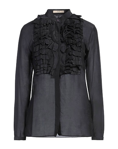 ETRO 無地シャツ＆ブラウス ブラック コットン 66% / シルク 34%