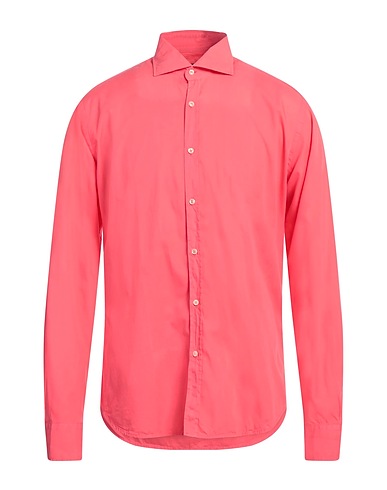 ROSSOPURO Solid colour shirt Coral 100% Cotton