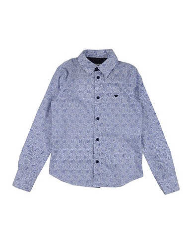 EMPORIO ARMANI Patterned shirt JUNIOR Blue 100% Cotton