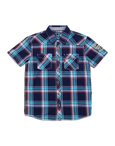 TOMMY HILFIGER Camicia fantasia Blu notte 100% Cotone