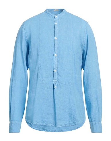 MASSIMO ALBA Linen shirt Light blue 100% Linen