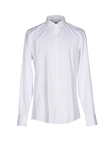 DOLCE&GABBANA 無地シャツ ホワイト コットン 97% / ポリウレタン 3%