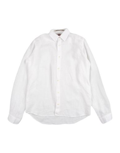 Mc2 Saint Barth Kids' Solid Color Shirt In White