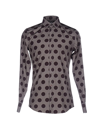 DOLCE&GABBANA Patterned shirt GOLD Grey 100% Cotton
