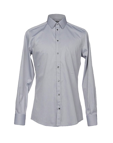 DOLCE&GABBANA Camicia a righe GOLD Grigio 100% Cotone