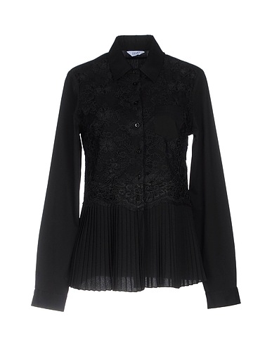 LIU •JO TOPS & TEES Black 79% Cotton, 18% Polyamide, 3% Elastane, Polyester