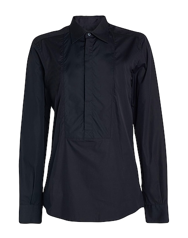 DOLCE&GABBANA Solid color shirt Midnight blue 100% Cotton