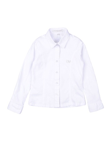 SILVIAN HEACH Solid color shirts & blouses White 97% Cotton, 3% Elastane