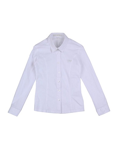 SILVIAN HEACH Solid color shirts & blouses White 97% Cotton, 3% Elastane