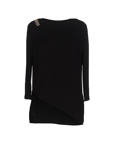 ELISABETTA FRANCHI T-shirt Black 96% Viscose, 4% Elastane