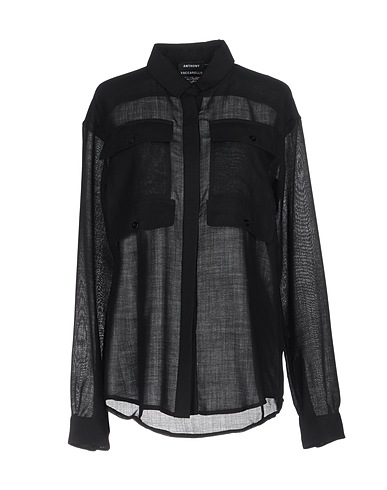 ANTHONY VACCARELLO Camicie e bluse tinta unita Nero 80% Lana di lama, 20% Poliestere