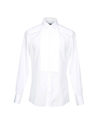 DOLCE&GABBANA Solid colour shirt White 100% Cotton