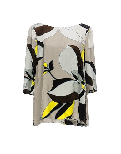 TWINSET Top Light grey 82% Viscose, 18% Silk