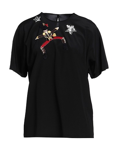 DOLCE&GABBANA Top Black 91% Silk, 9% Elastane, Viscose, Polyamide, Polyester