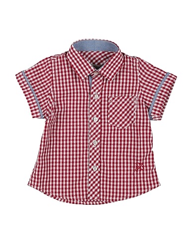 SP1 Patterned shirt Brick red 100% Cotton