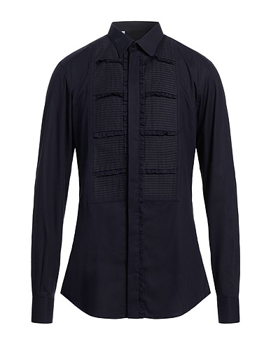 DOLCE&GABBANA Solid colour shirt Dark purple 100% Cotton