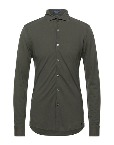 DRUMOHR Camicia tinta unita Verde militare 100% Cotone