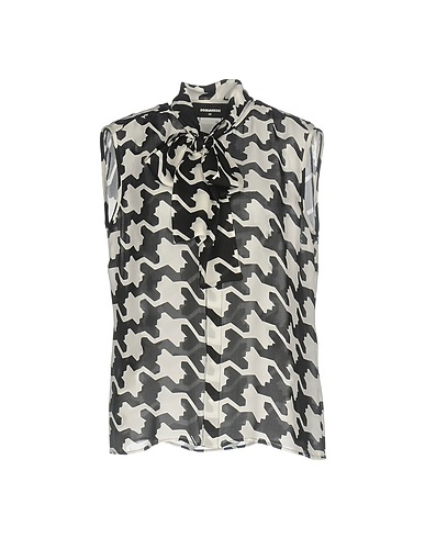 DSQUARED2 Patterned shirts & blouses Black 100% Silk