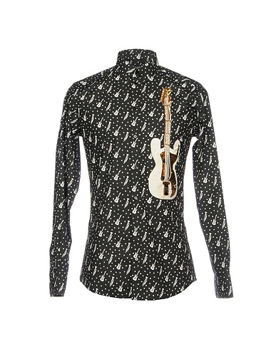 DOLCE&GABBANA Patterned shirt Black 100% Cotton
