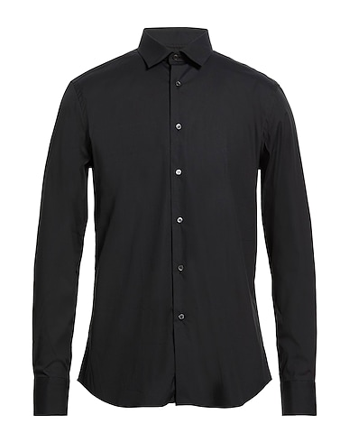BAGUTTA Einfarbiges Hemd NERO 78% Baumwolle, 18% Polyamid, 4% Elastan