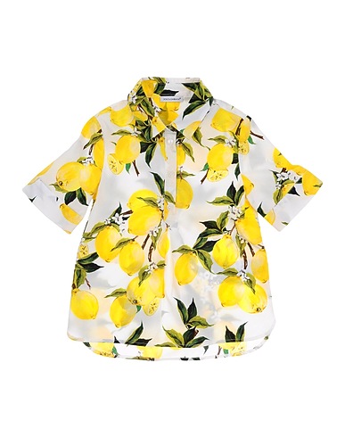 DOLCE&GABBANA Patterned shirts & blouses Yellow 100% Cotton
