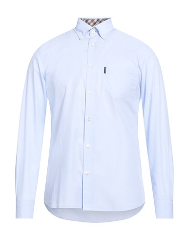 AQUASCUTUM ACTIVE Solid colour shirt Sky blue 100% Cotton