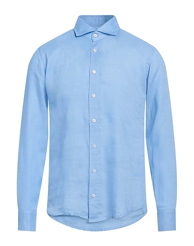 BASTONCINO Solid color shirt 100% Linen