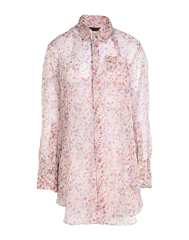 CALVIN KLEIN COLLECTION Camicie e bluse a fiori Rosa chiaro 100% Seta