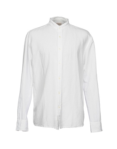 DEPERLU Camicia in lino Bianco 60% Lino, 40% Cotone