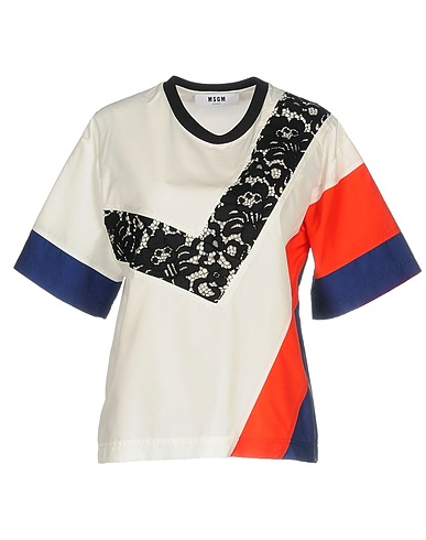 MSGM Top White 58% Polyamide, 42% Polyester