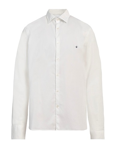 BROOKSFIELD Camicia tinta unita Bianco 100% Cotone