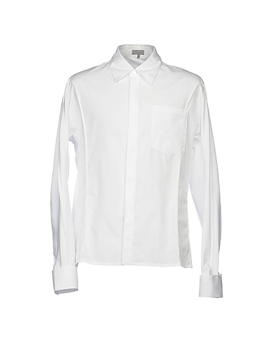 LANVIN Solid colour shirt White 100% Cotton