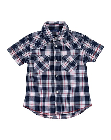 SILVIAN HEACH Patterned shirt Midnight blue 98% Cotton, 2% Elastane