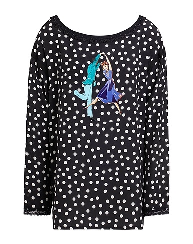 DOLCE&GABBANA Top Black 90% Silk, 5% Polyamide, 5% Polyester, Polyurethane, Elastane