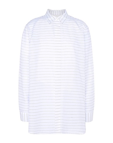 8 Camicia a righe Bianco 85% Cotone, 15% Poliestere