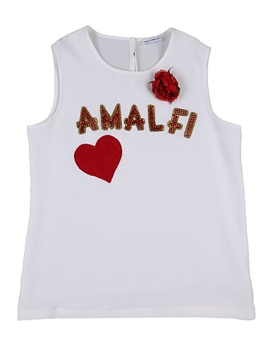 DOLCE&GABBANA Top White 100% Silk