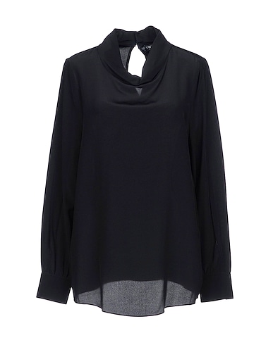 TWINSET Топ без рукавов Чёрный 100% Шелк