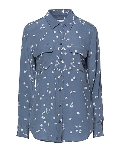 EQUIPMENT Patterned shirts & blouses Slate blue 100% Silk