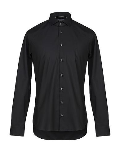 MICHAEL KORS MENS Camicia tinta unita Nero 98% Cotone, 2% Elastan