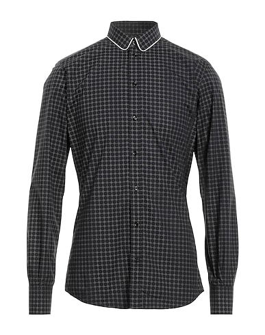 DOLCE&GABBANA Patterned shirt GOLD 92% Cotton, 8% Silk