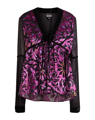 JUST CAVALLI Top Purple 65% Viscose, 35% Polyester